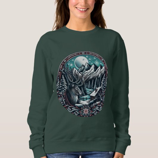 Schönes Hirsch Sweatshirt (Vorderseite)