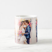Schönes Hochzeitscouch mit Niedlichem Funny Kaffeetasse (Mittel)