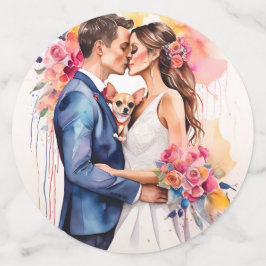 Schönes Hochzeitscouch mit Niedlichem Funny Konfetti