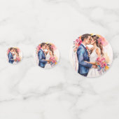 Schönes Hochzeitscouch mit Niedlichem Funny Konfetti (Rückseiten)