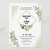 Schönes Hochzeitseinladungs-Design - einfach zu kü Einladung (Vorne/Hinten)