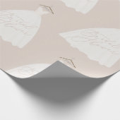 Schönes Hochzeitskleid Brautparty Geschenkpapier (Ecke)