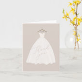 Schönes Hochzeitskleid Bridal vielen Dank Karte (Gelbe Blume)