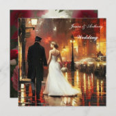 Schönes Hochzeitskleid Tuxedo Einladung (Vorne/Hinten)