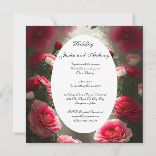 Schönes Hochzeitskleid Tuxedo Einladung (Rückseite)