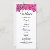 Schönes Hochzeitsprogramm für Blume (Vorderseite)