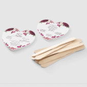 Schönes Hochzeitsprogramm für Floral Burgund Fächer (Non-assembled)