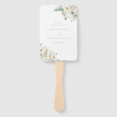 Schönes Hochzeitsprogramm für Leaf und Weiße Blume Fächer (Vorderseite)