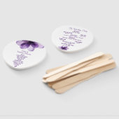 Schönes Hochzeitsprogramm für Lila Blume Fächer (Non-assembled)