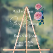 Schönes Hochzeitszeichen Acrylschild (Neutral)