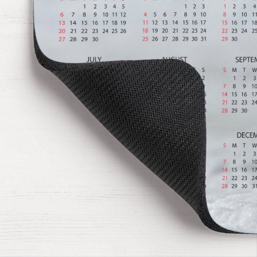 Schönes Holz Wolf 2025 Kalender Mousepad (Ecke)