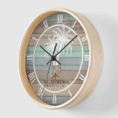 Schönes Holzdesign mit Palmen Uhr (Winkel)