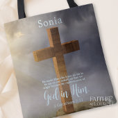 Schönes Holzkreuz Personalisiert Tasche