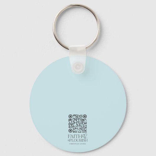 Schönes Holzkreuz Verse Personalisiert Schlüsselanhänger (Rückseite)