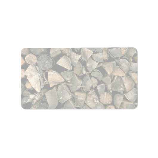 Schönes Holzstück Adressaufkleber (Vorne)