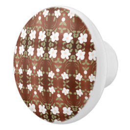 Schönes Honey Brown Flower Cabinet ziehen Keramikknauf