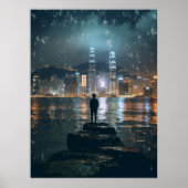 Schönes Horizon Hong Kong, Nachtstadt Poster (Vorne)