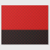 Schönes Hörmuster, rot und schwarz Geschenkpapier (Flach)