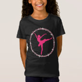 Schönes Hot Pink Ballerina Twinkle T-Shirt (Vorderseite)