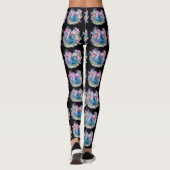 Schönes Huhn und Blume Leggings (Rückseite)