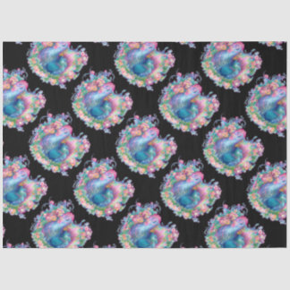 Schönes Huhn und Blume Seidenpapier