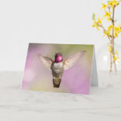 Schönes Hummingbird-Beileid Karte (Gelbe Blume)