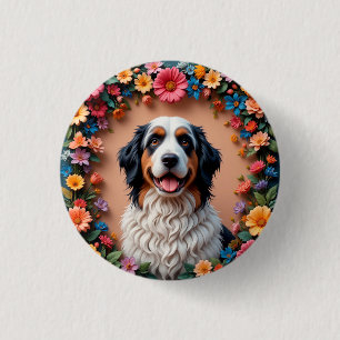 Schönes Hundeporträt Button