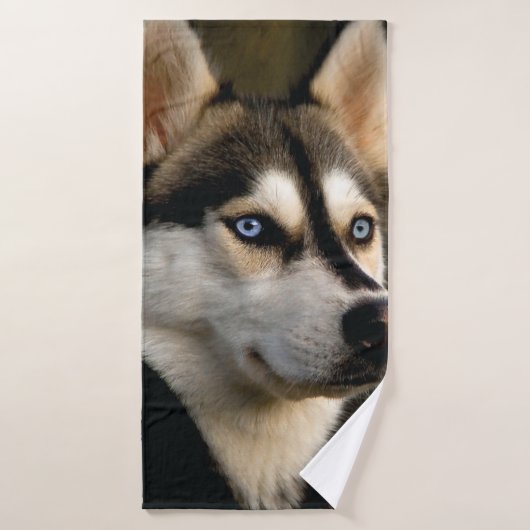 Schönes Husky Throw Kissen Badehandtuch (Badehandtuch)