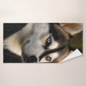 Schönes Husky Throw Kissen Badehandtuch (Badehandtuch)