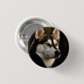 Schönes Husky Throw Kissen Button (Vorne & Hinten)