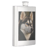 Schönes Husky Throw Kissen Flachmann (Rechts)