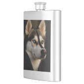 Schönes Husky Throw Kissen Flachmann (Links)