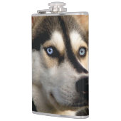 Schönes Husky Throw Kissen Flachmann (Links)