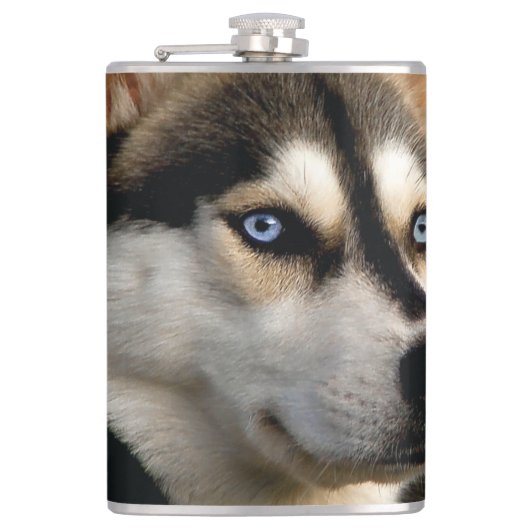 Schönes Husky Throw Kissen Flachmann (Vorderseite)