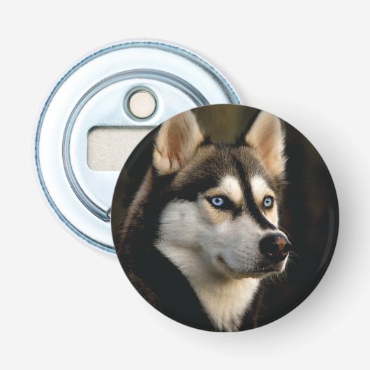 Schönes Husky Throw Kissen Flaschenöffner (Vorderseite)