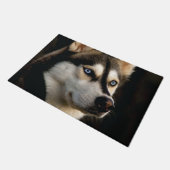 Schönes Husky Throw Kissen Fußmatte (Schrägansicht)