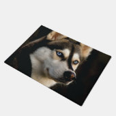 Schönes Husky Throw Kissen Fußmatte (Schrägansicht)