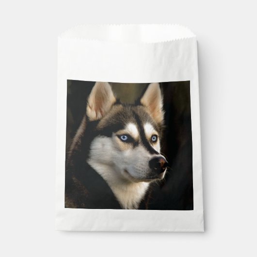 Schönes Husky Throw Kissen Geschenktütchen (Vorderseite)