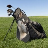 Schönes Husky Throw Kissen Golfhandtuch (Gras)