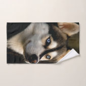 Schönes Husky Throw Kissen Handtuch (Handtuch)