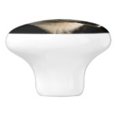 Schönes Husky Throw Kissen Keramikknauf (Seitenansicht)