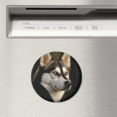 Schönes Husky Throw Kissen Magnet (In Situ (Geschirrspüler))