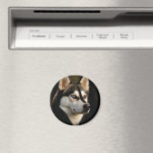 Schönes Husky Throw Kissen Magnet (In Situ (Geschirrspüler))