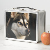 Schönes Husky Throw Kissen Metall Brotdose (Beispiel)