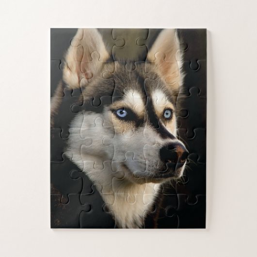 Schönes Husky Throw Kissen Puzzle (Vertikal)