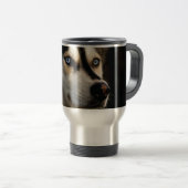 Schönes Husky Throw Kissen Reisebecher (VorderseiteRechts)