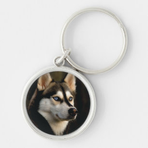 Schönes Husky Throw Kissen Schlüsselanhänger
