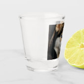 Schönes Husky Throw Kissen Schnapsglas (Links)