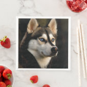 Schönes Husky Throw Kissen Serviette (Beispiel)