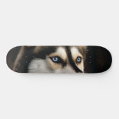 Schönes Husky Throw Kissen Skateboard (Horizontal)